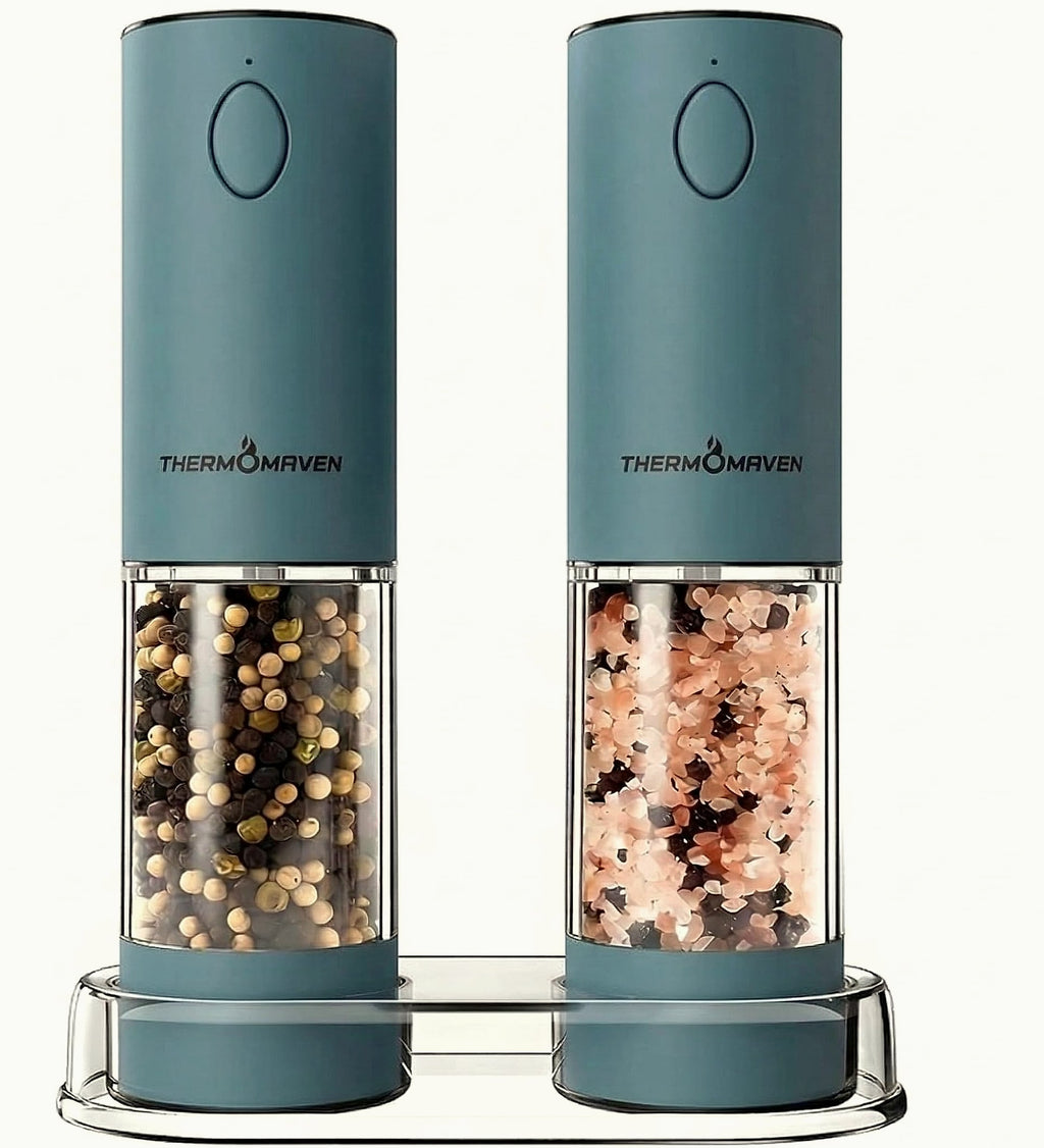 ThermoMaven 110ml Rechargeable Electric Salt Pepper Grinder Set