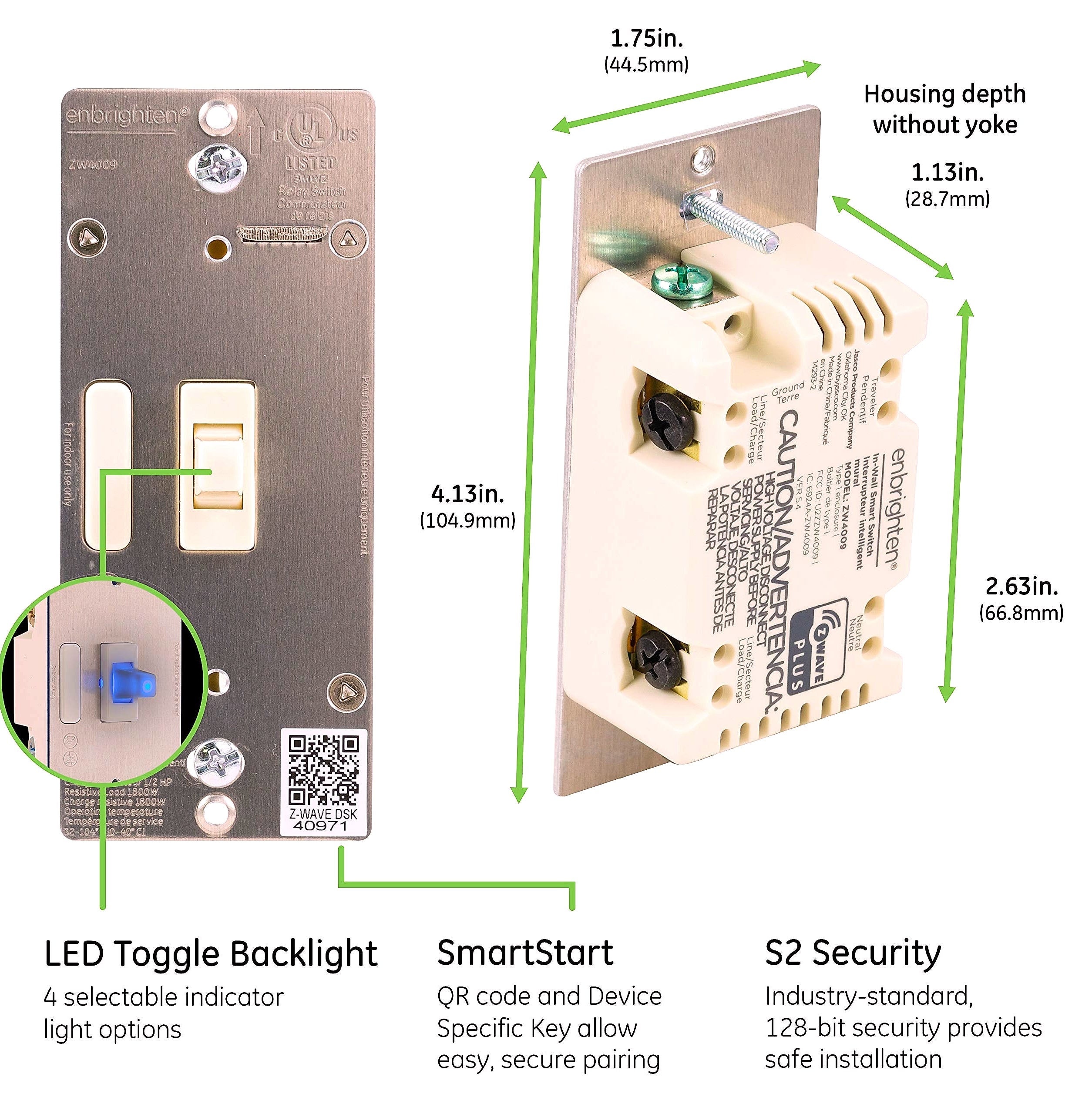 Enbrighten Z-Wave Plus Smart Light Switch 3-Way Ready 2 Pack