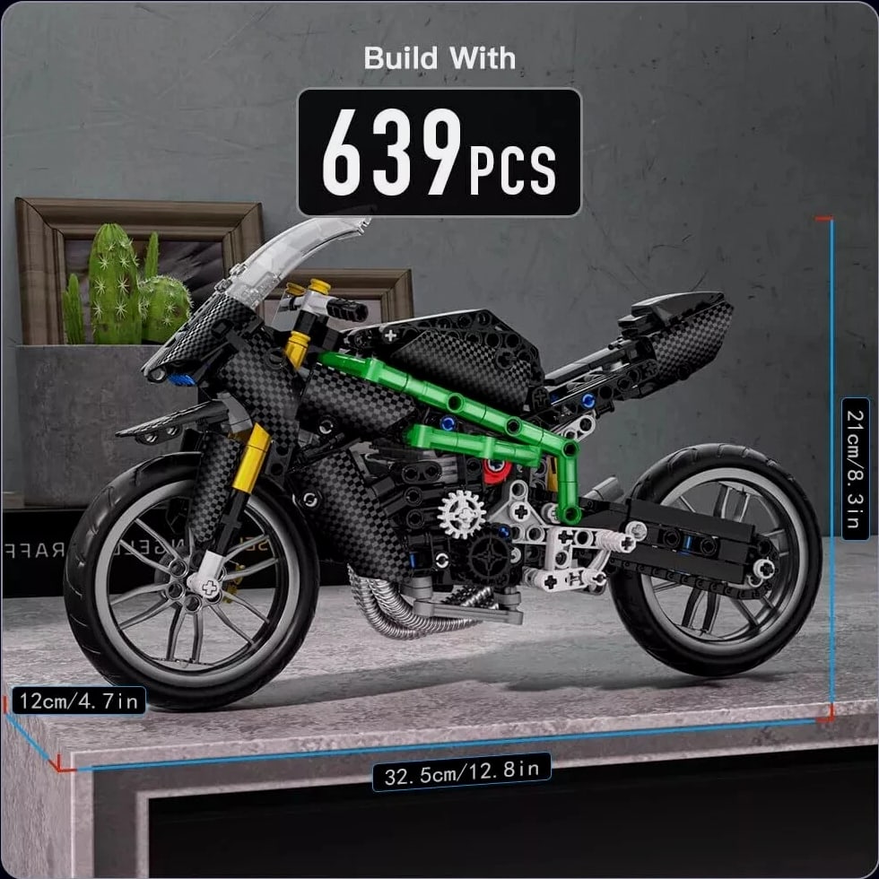 Mould King Kawasaki Ninja H2R Motorcycle Building Kit Sets 23002 Ninja Bike