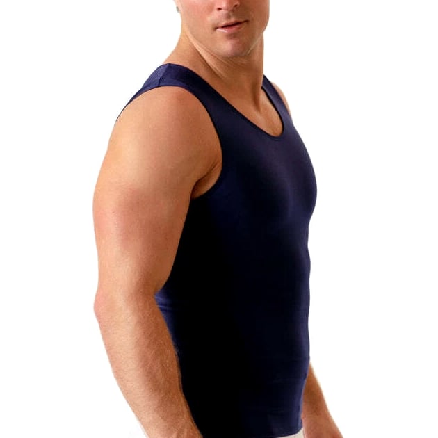 Insta Slim -Made in USA- Medium Compression Activewear Mens Tank-Top Undershirt