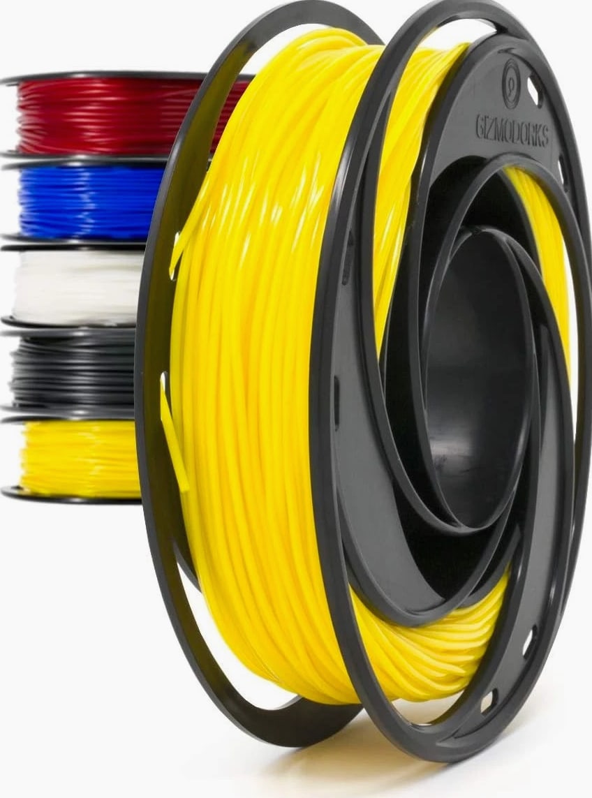 Flexible TPU 3D Printer Filament 1.75mm 200g - Yellow for Quality Prints