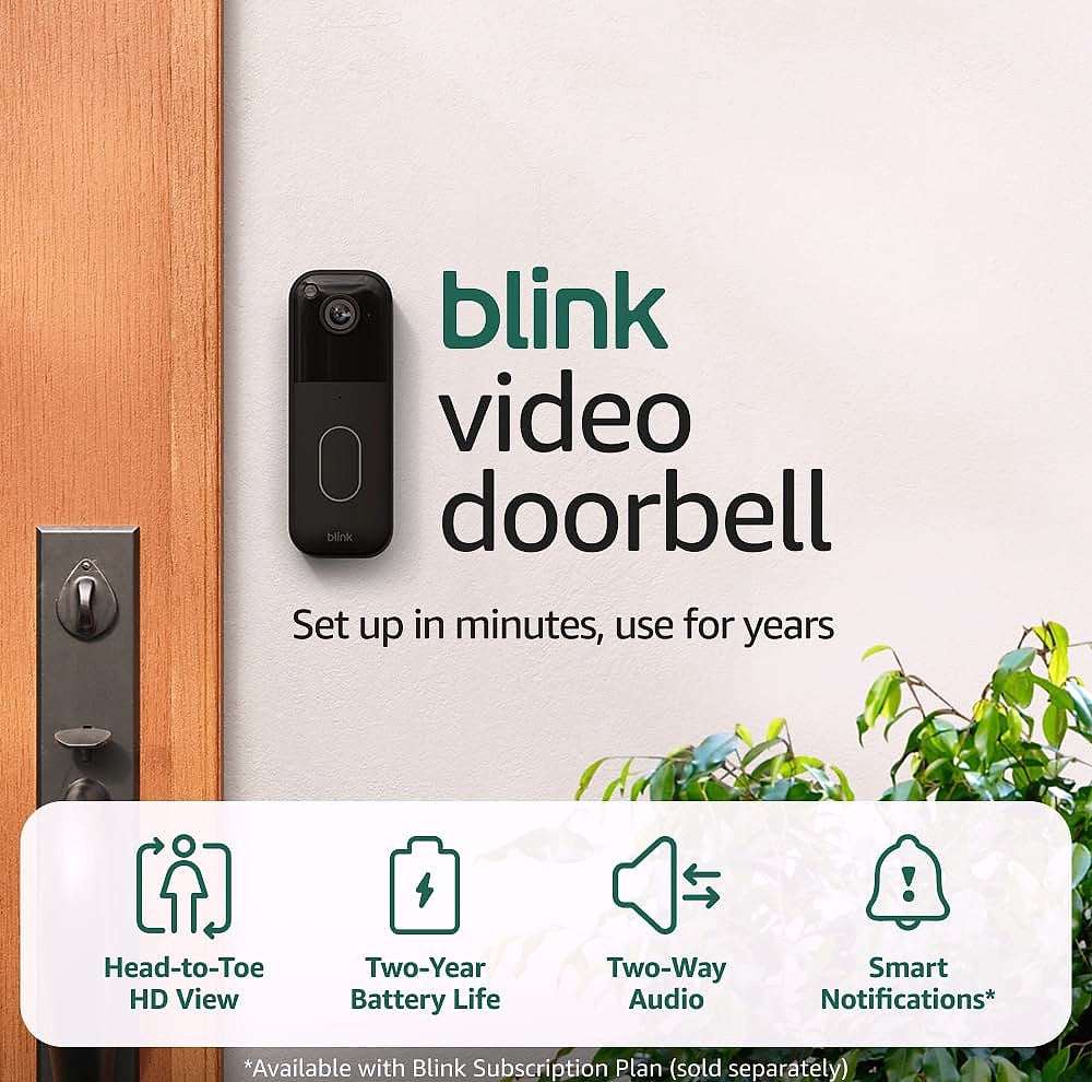 Blink Video Doorbell, 2-Year Battery, HD Night Vision