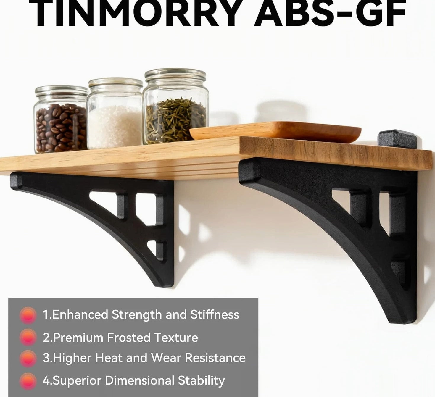 ABS-GF Filament 1.75mm, 10% Glass Fiber Reinforced Material 3D Printer, High...