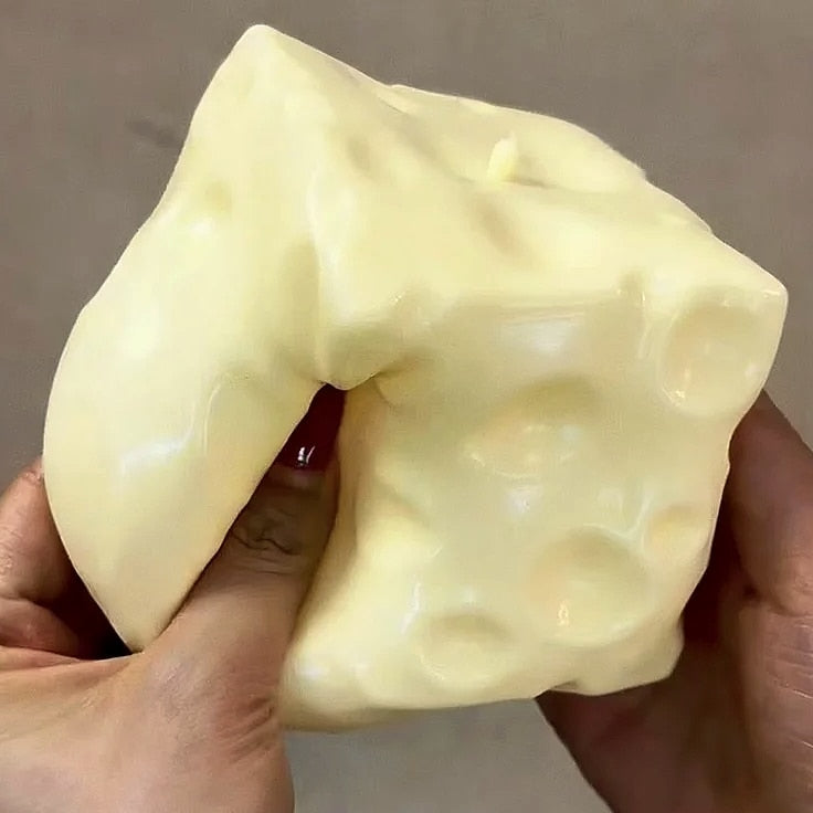 Jumbo Cheese Cube Stress Ball Shapeable Fidget Toy