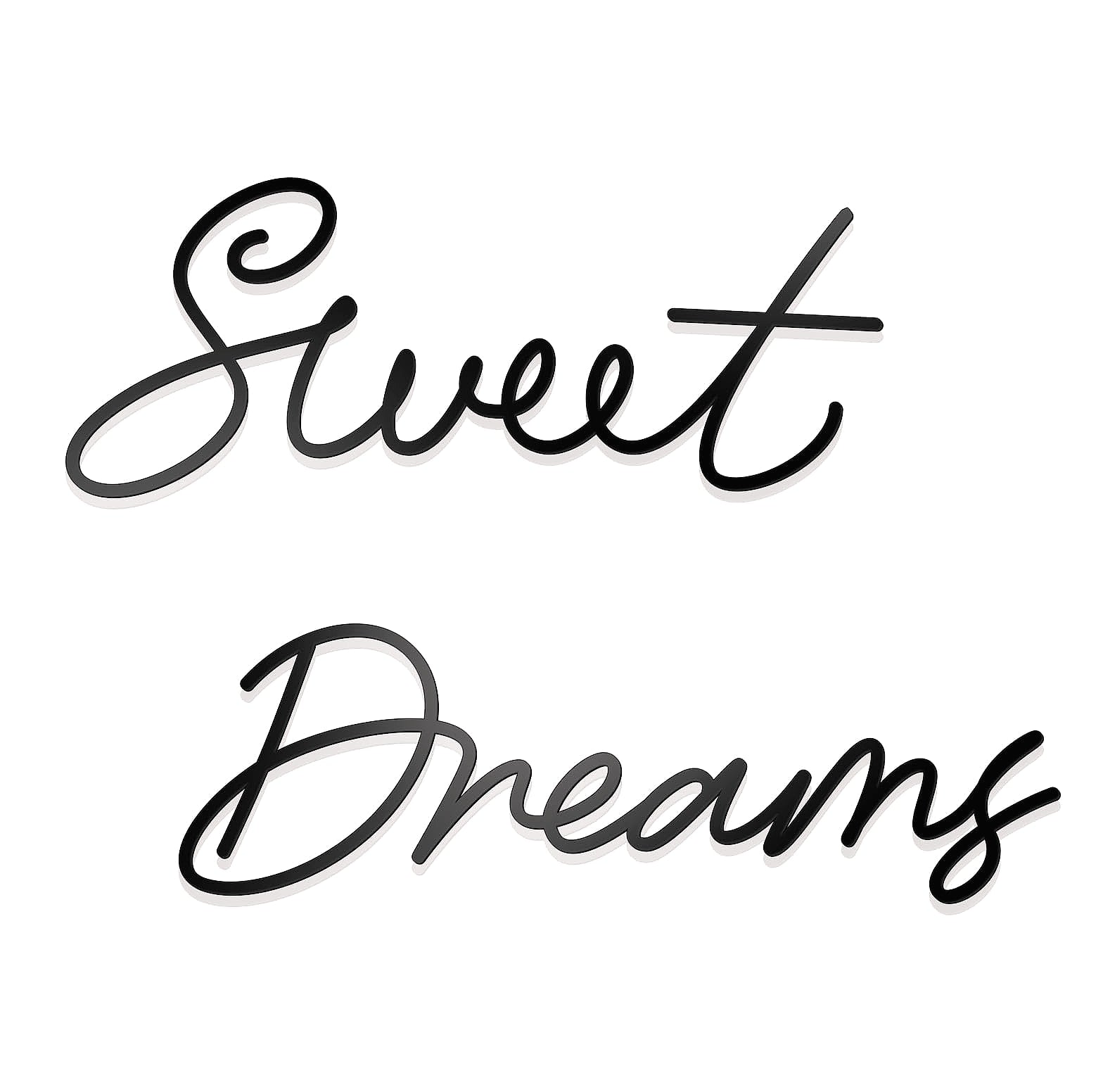 Zzbakress Sweet Dreams Metal Wall Decor for Bedroom