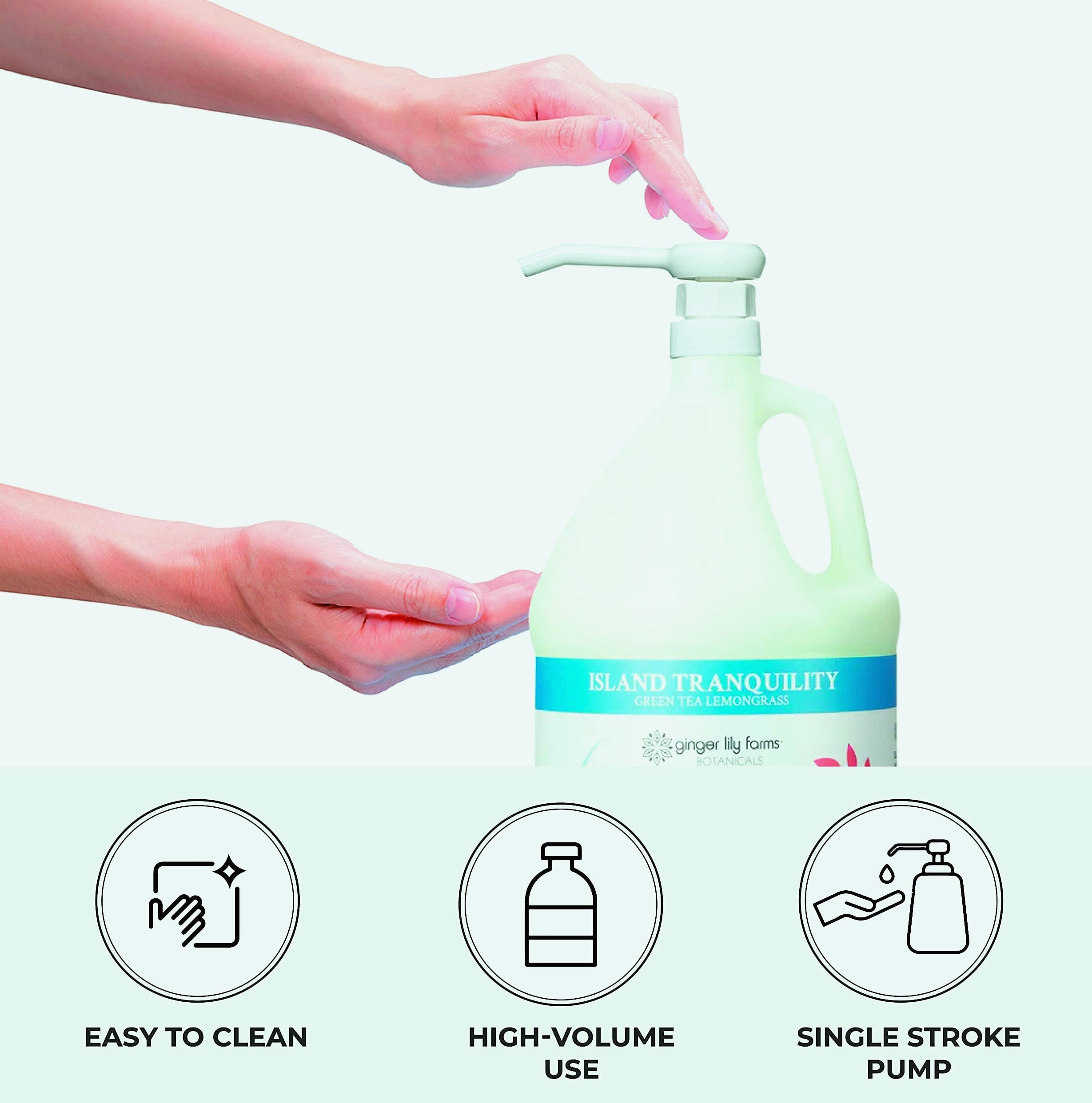 Ginger Lily Farms Gallon Pump Dispenser, 1 oz per pump