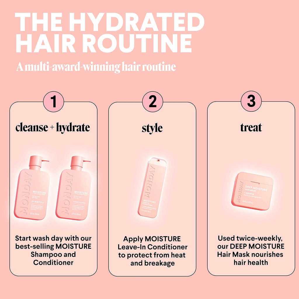 Monday Haircare Moisture Shampoo and Conditioner Set for Dry Hair