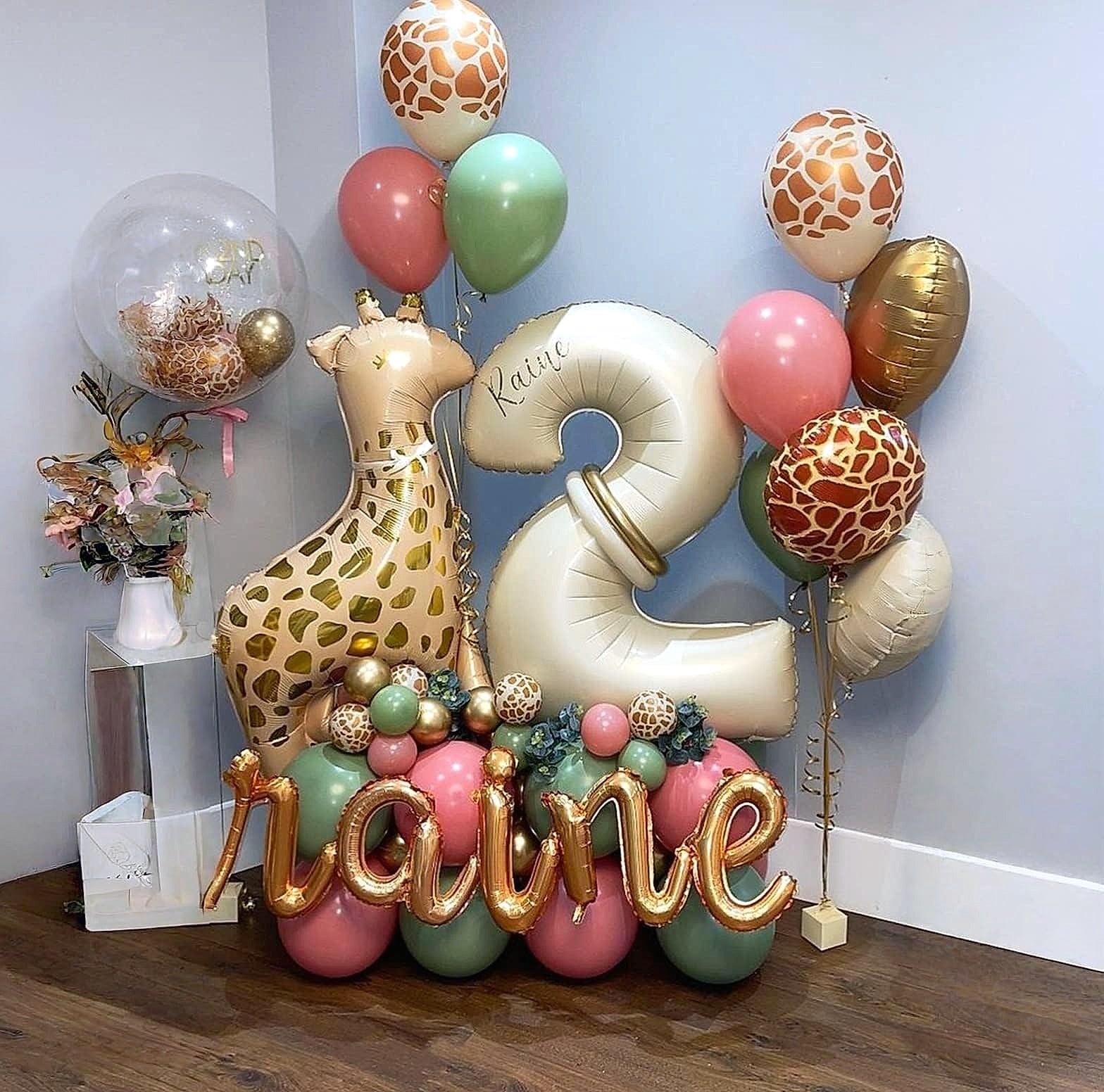 Lingqiang 40 Inch Number 1 Balloon Beige Foil Party Decoration