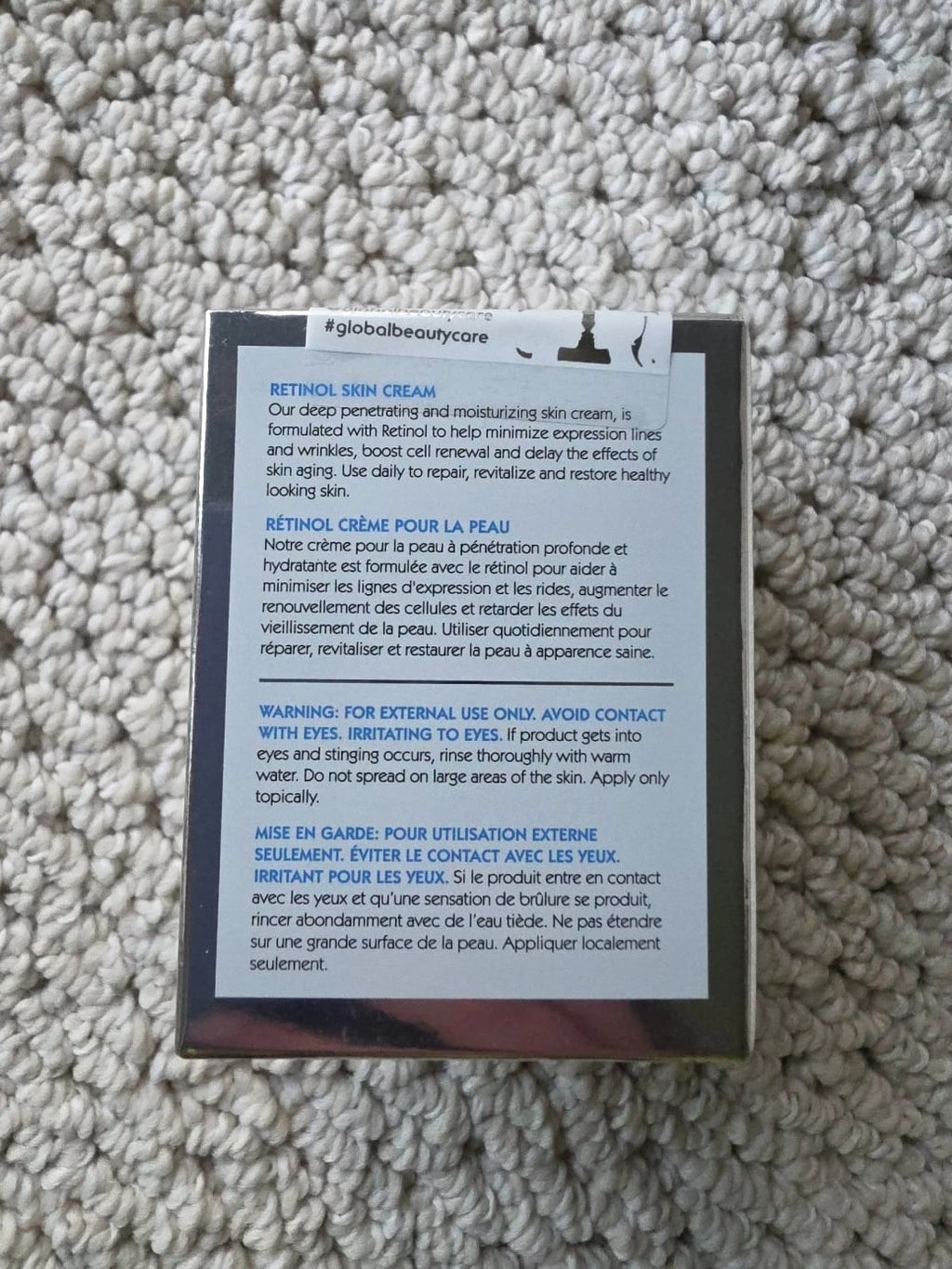 Luxe Beauty Care Retinol Skin Cream Anti Aging Wrinkles All Skin Types – 1.7oz NIB