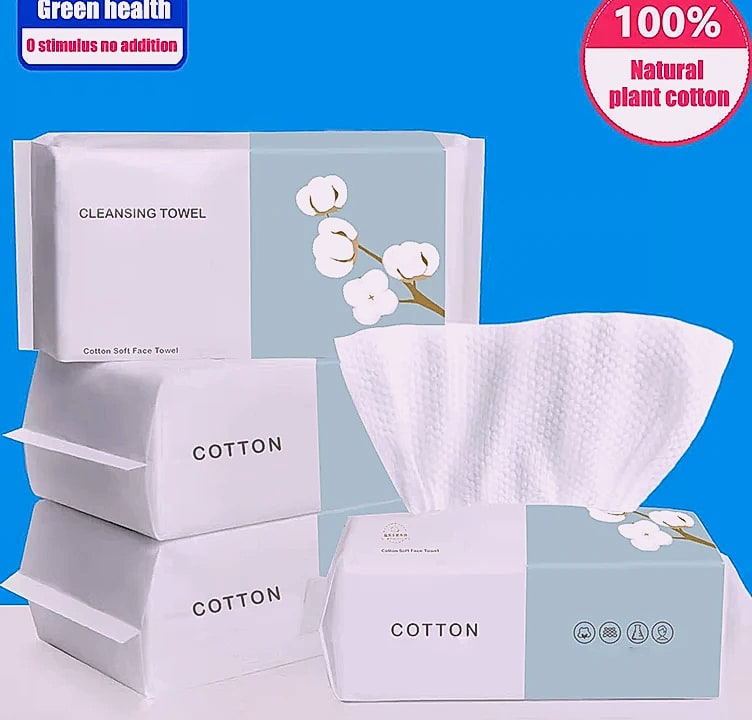 100-Piece Pearl Cotton Face Towels Disposable Makeup Remover
