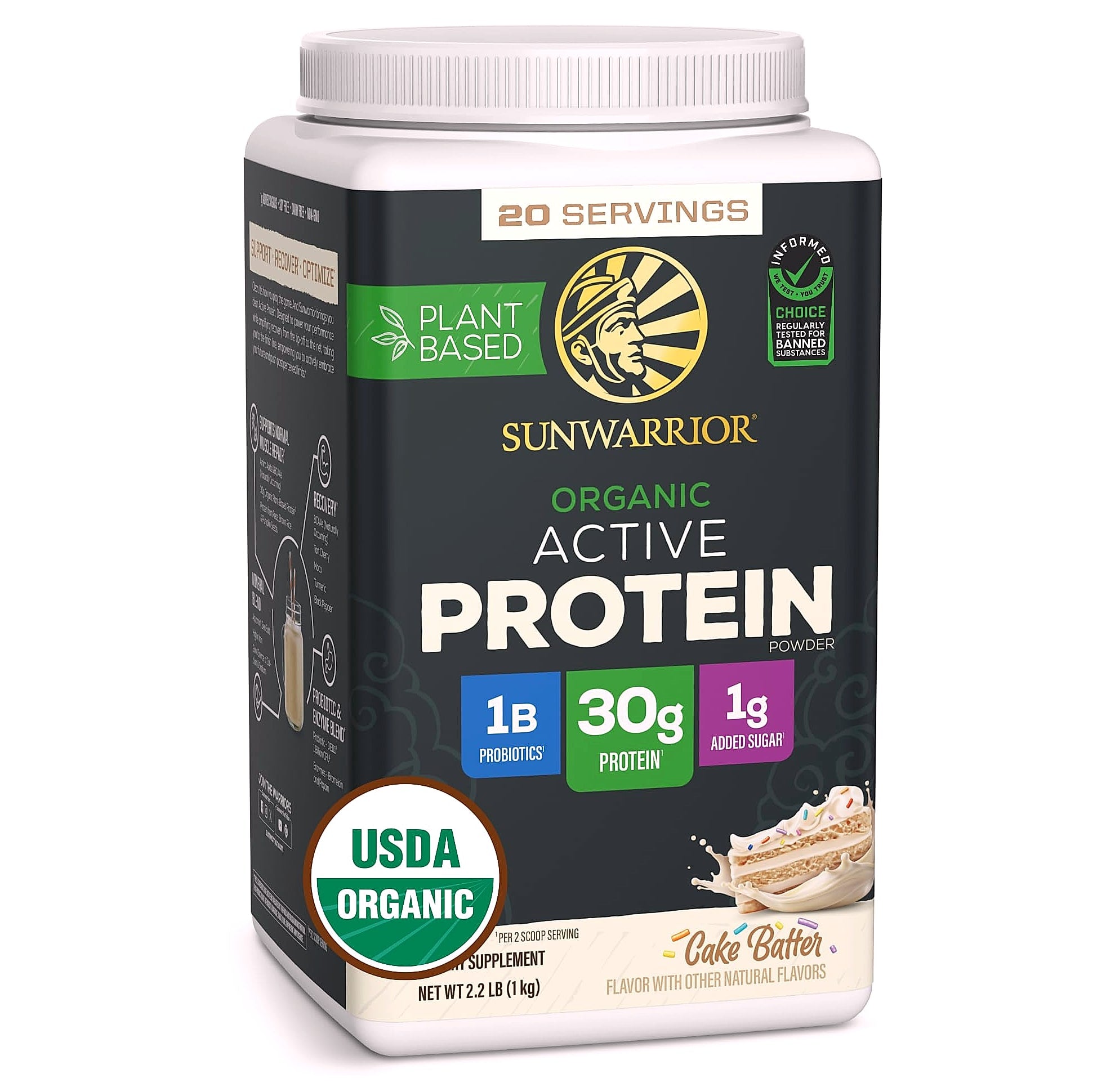 Sunwarrior Organic Plant Based Protein Powder Chocolate