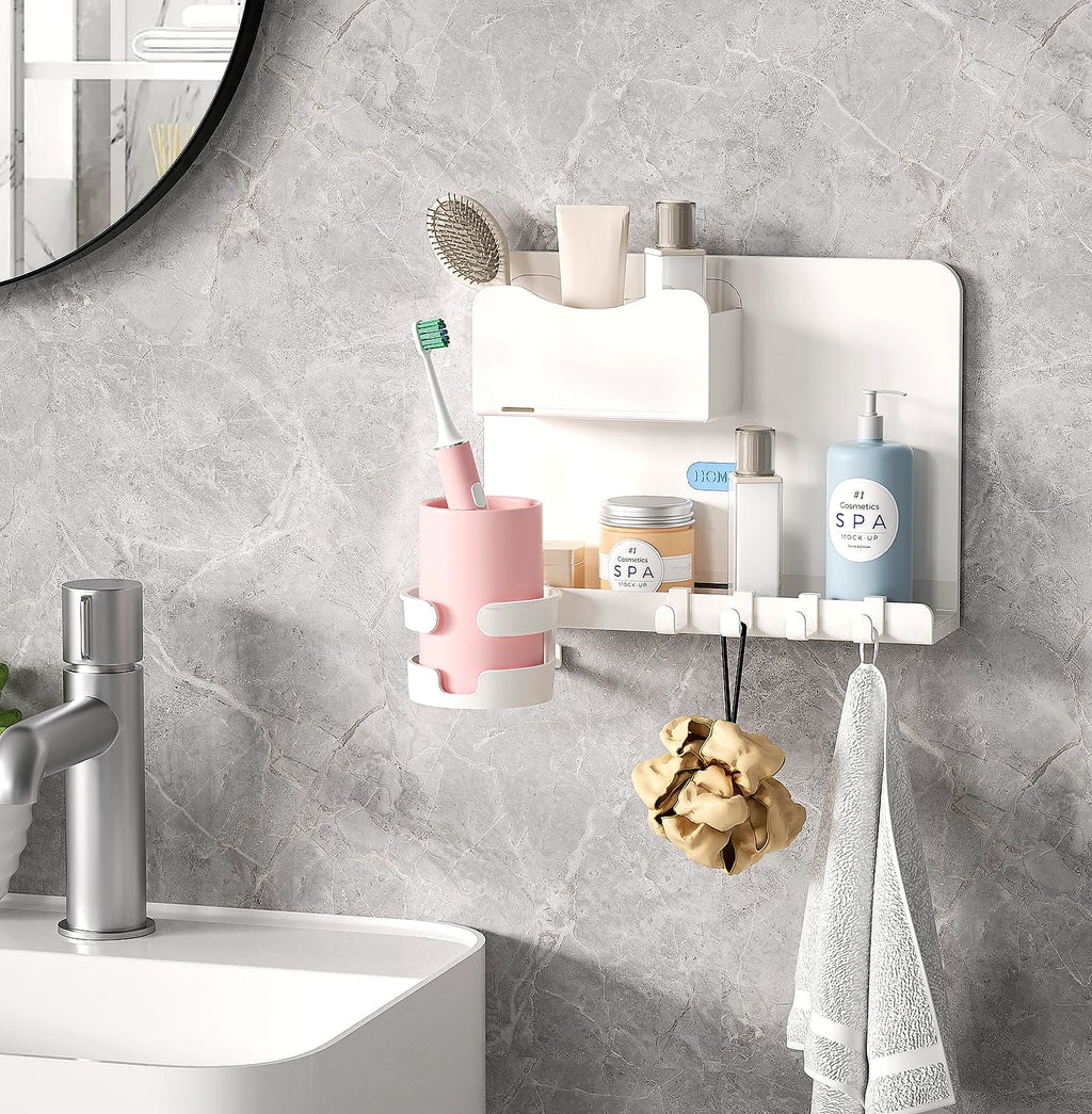 WALfuyao Floating Bedside Shelf Wall Organizer Storage