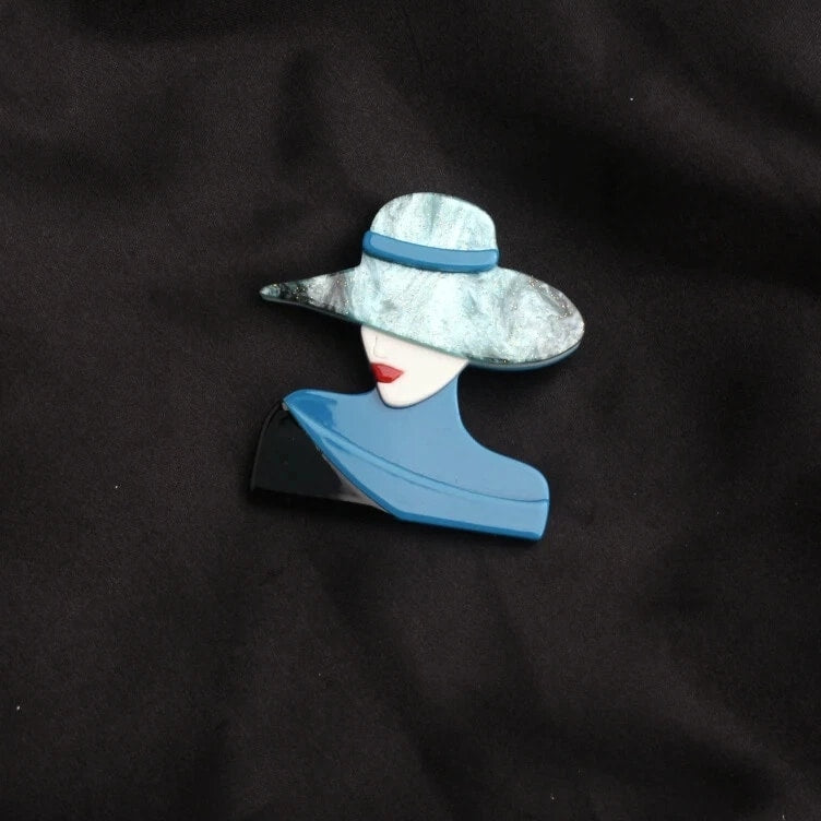 Ladies Wear Hat Acrylic Brooch brooch Women Fashion Clothing Accessories