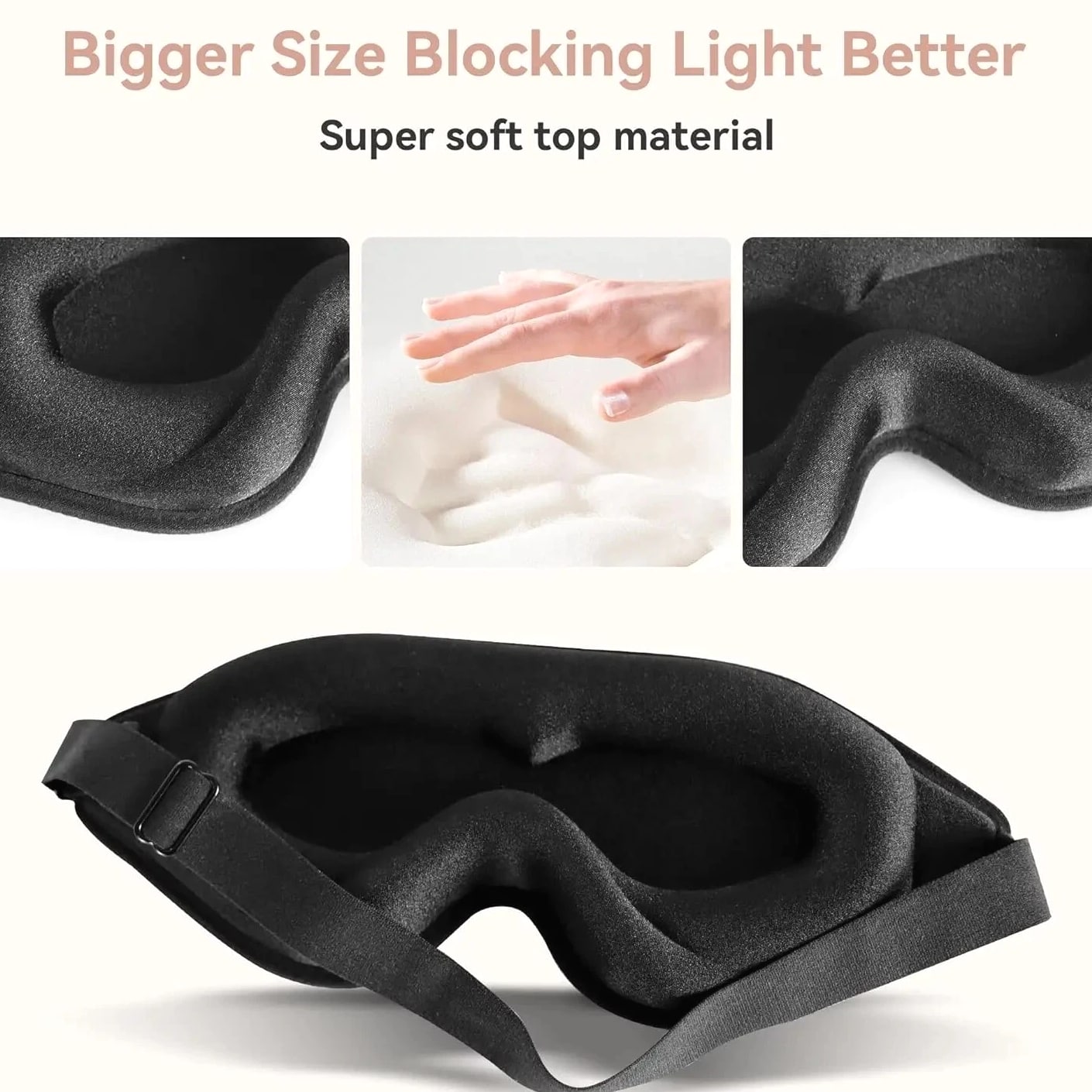 Travel Silk Eye Mask - Blackout Eye Cover for Rest & Deep Sleep (1 Pc)