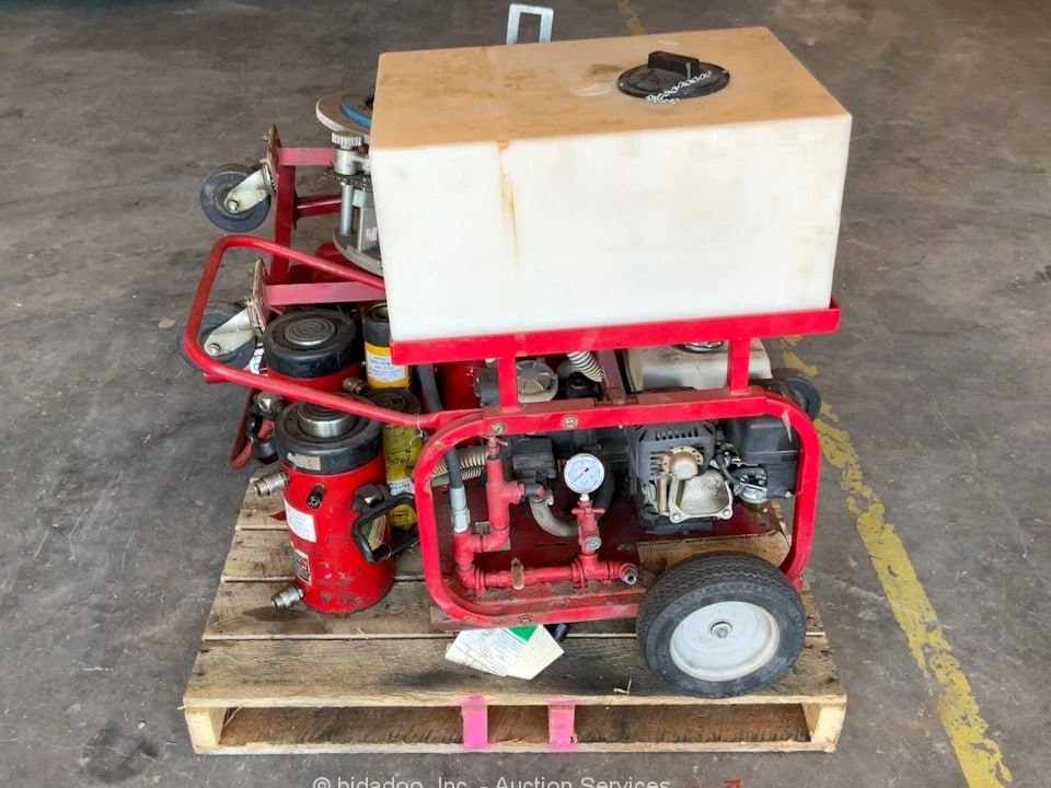 Lot (12) Miscellaneous Tools Hydrostatic Test Pump Cylinder Chain Hoist bidadoo