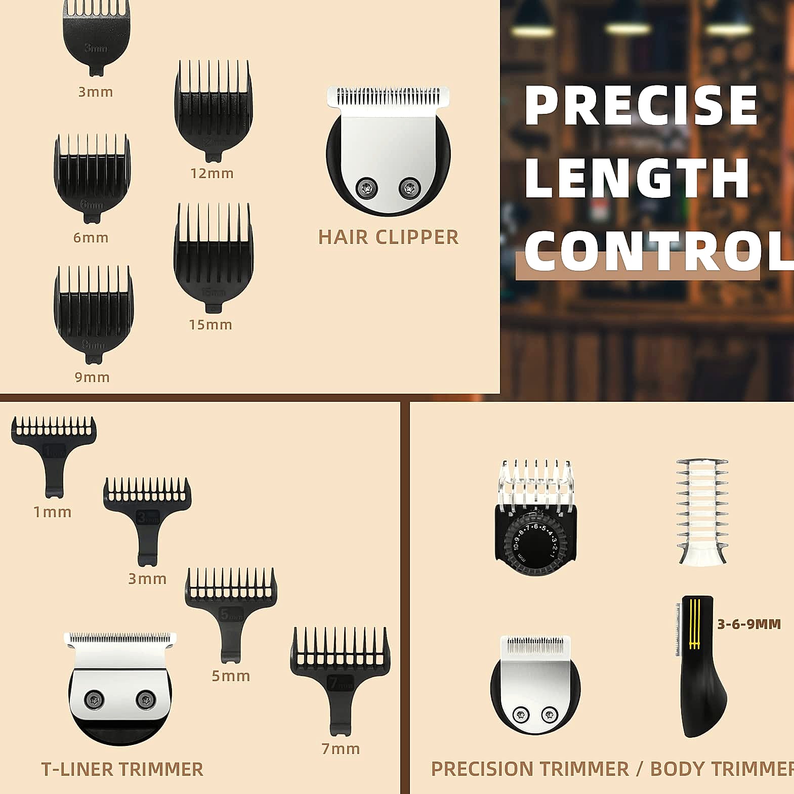 Ufree Cordless Beard Trimmer and Hair Clipper Grooming Kit