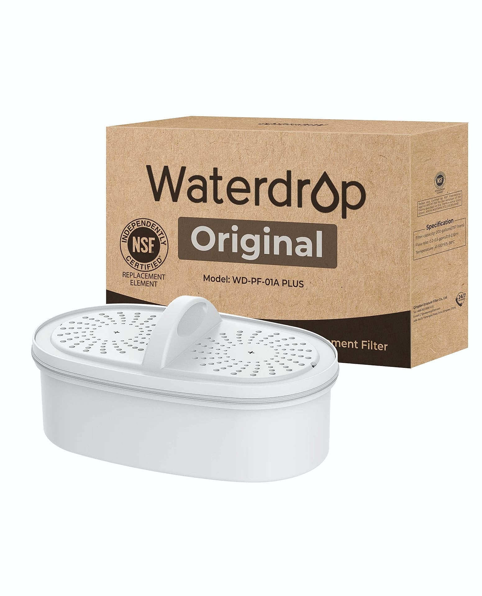 Waterdrop PF-01A Water Filter Replacement, 3 Pack, 200 Gallon Capacity
