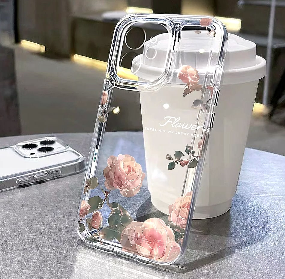 TUNEDEE Flower Phone Case iPhone 11 12 13 14 15 16 Shockproof