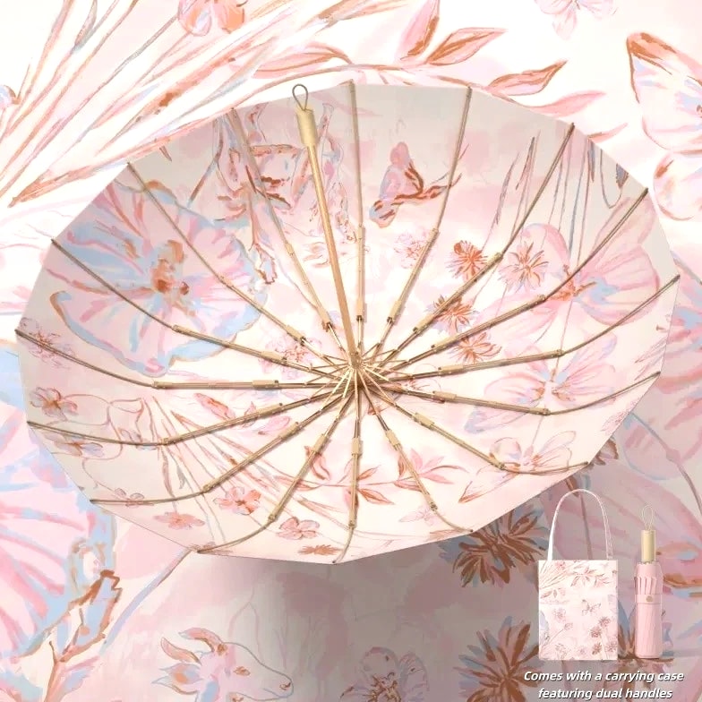 Wind-Resistant,UV-Protective Umbrella Perfect for Both Sunny and Rainy Days