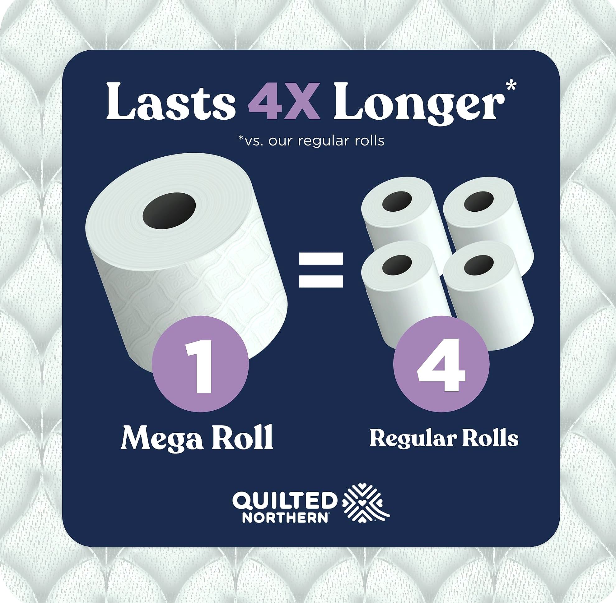 Quilted Northern Ultra Plush Toilet Paper, 6 Mega Rolls, 3-Ply Soft