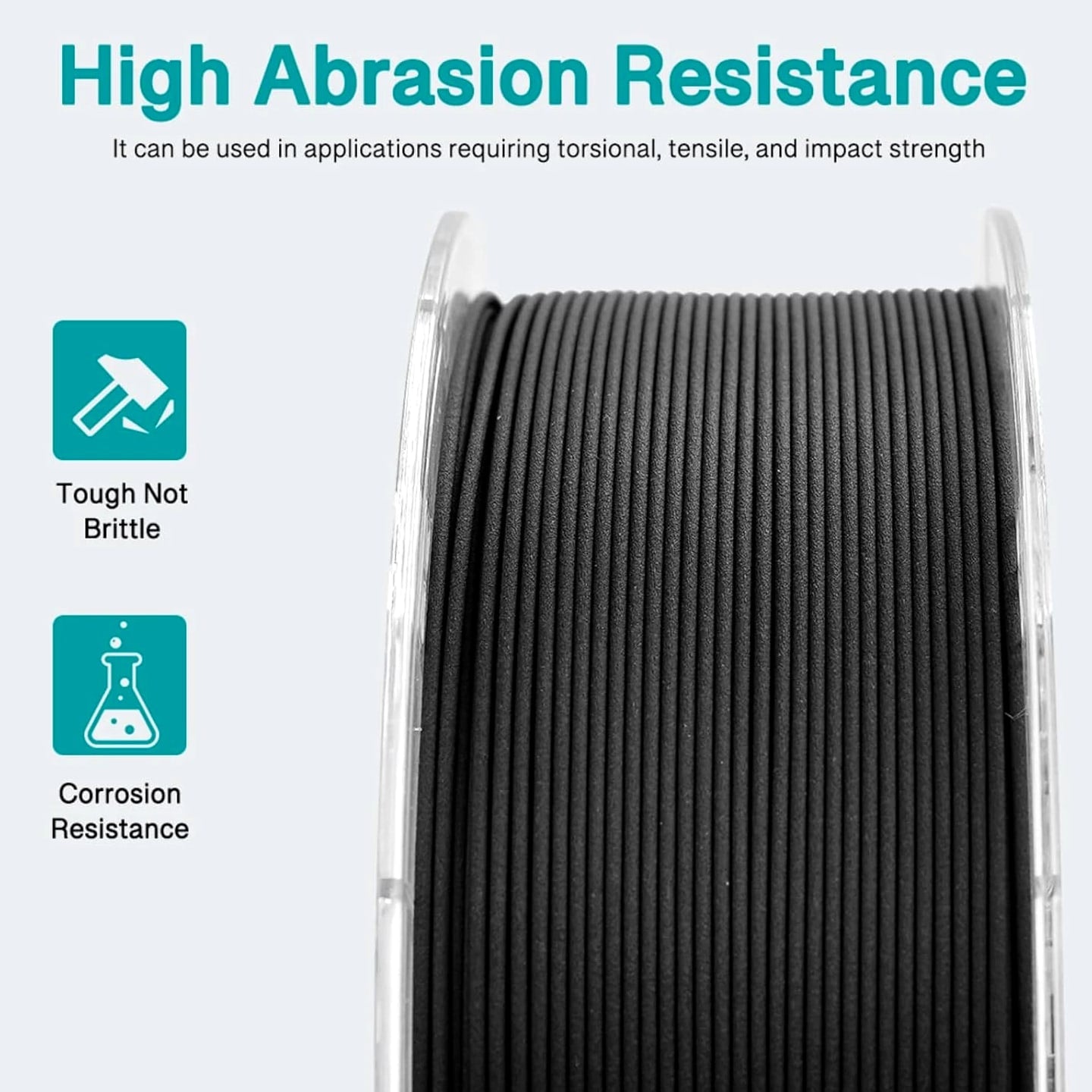 Carbon Fiber Nylon PA6-CF 3D Printer Filament 1.75Mm 1Kg with PC Spool