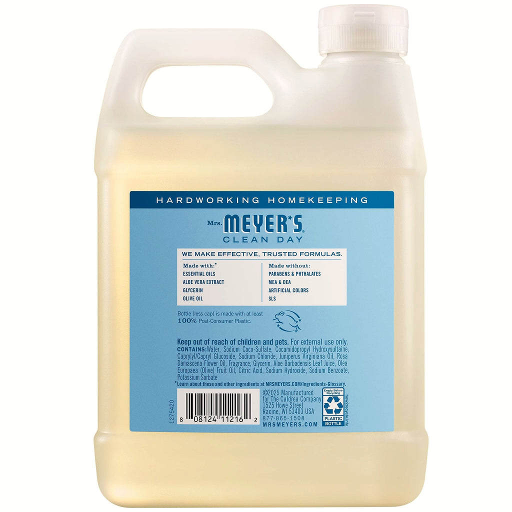 Mrs. Meyer's Clean Day Hand Soap Refill Rain Water 33 Oz