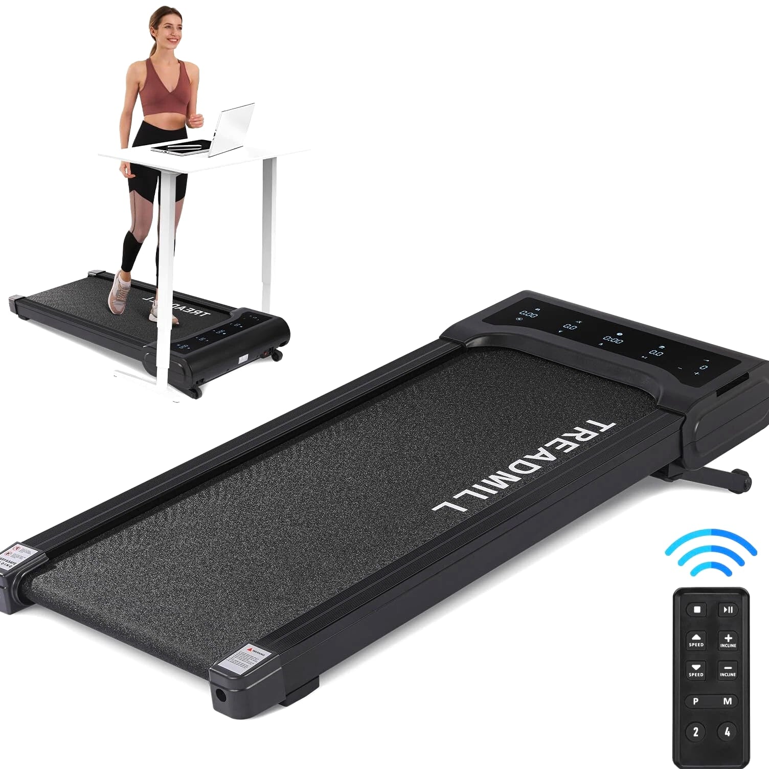 Walking Pad, Under 2.5HP Low-Noise Desk Treadmill, Auto Incline Walking Pad, Home