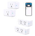 Govee Smart Plug, WiFi Bluetooth Outlets 2 Pack Work with Alexa and Google Assistant Bundle with Govee Dual Smart Plug 2 Pack, 15A WiFi Bluetooth Outlet, Work with Alexa and Google Assistant, 2-in-1