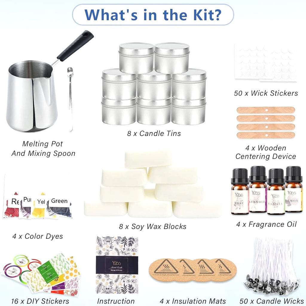 Complete Candle Making Kits for Adults & Beginners, DIY Candle Making Supplies