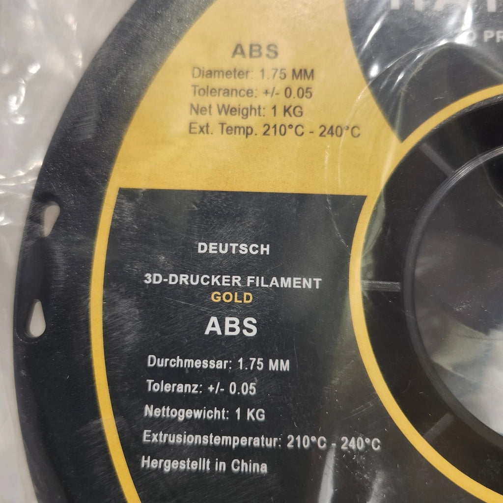HATCHBOX ABS 1.75 mm 3D Printer Filament in Gold, 1kg Spool