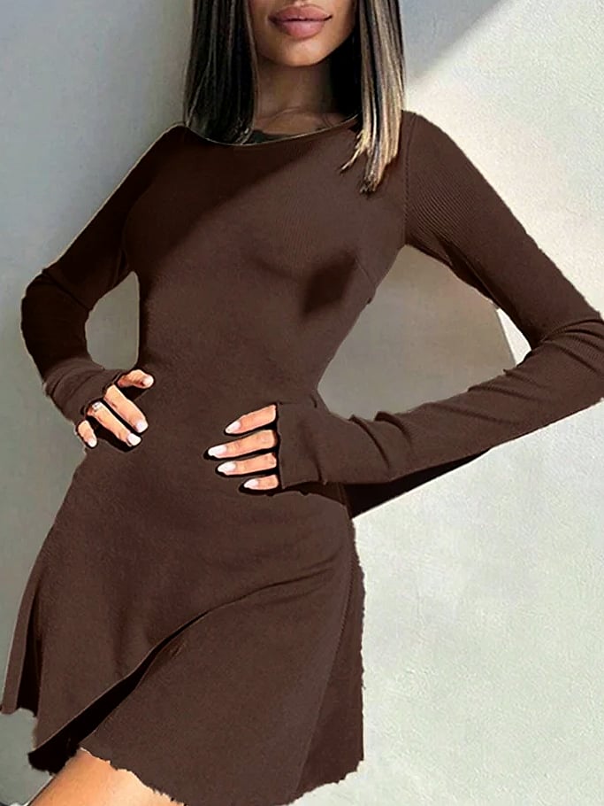 Women's Long Sleeve Bodycon Mini Dress