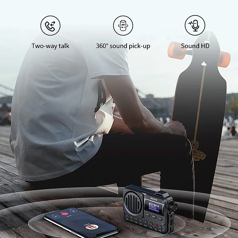 MLOVE BV800 Portable Bluetooth Speaker with FM Radio