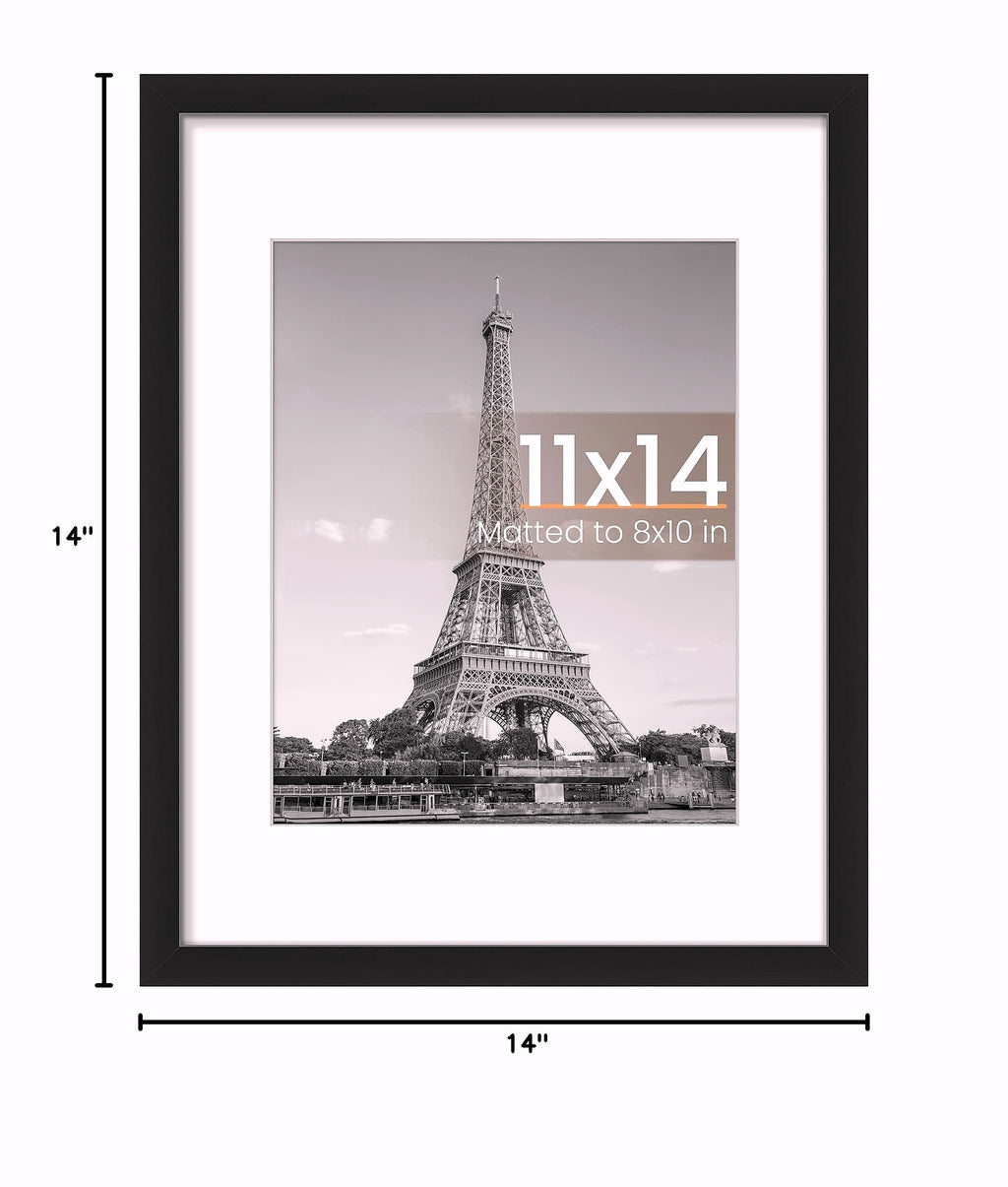 Upsimples 11x14 Picture Frame for 8x10 Photos with Mat