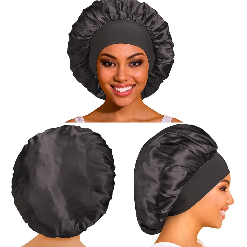 3 Pack Satin Bonnet Silk Hair Bonnet for Sleeping, Sleep Bonnets Large Size