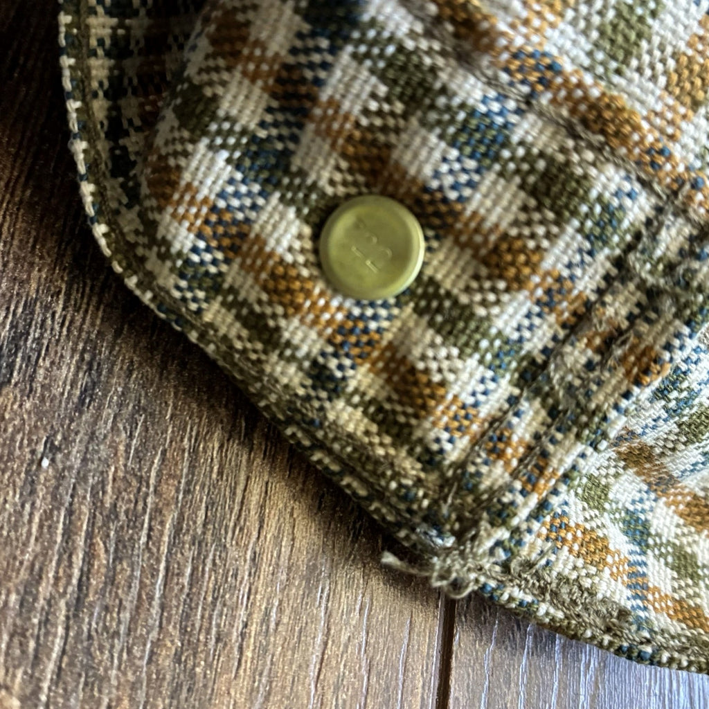 Vintage Levi's Big E Plaid Pants 60s MOD Sta-Prest Black Label Gold 30x31.5