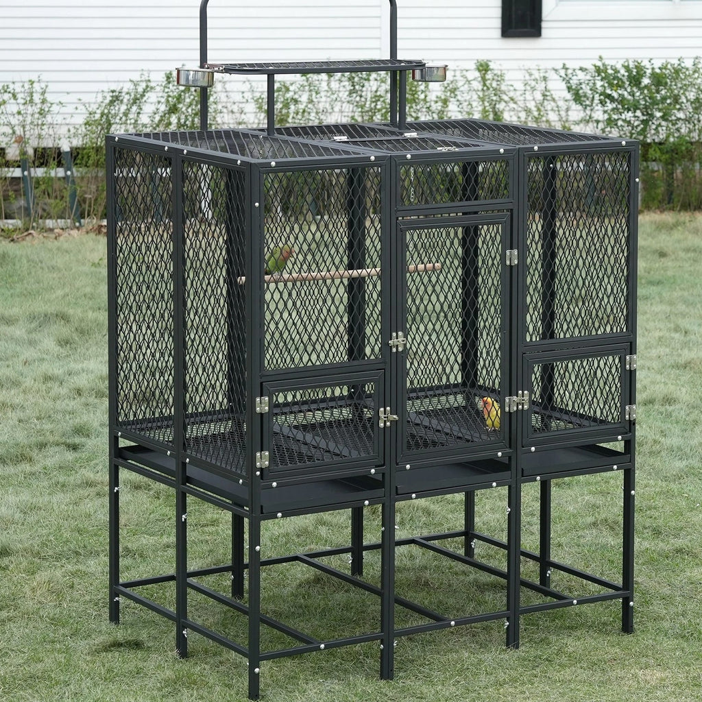 65" Heavy Duty Birdcage Aviary Large for Parakeet Macaw Parrot Budgies Lovebirds