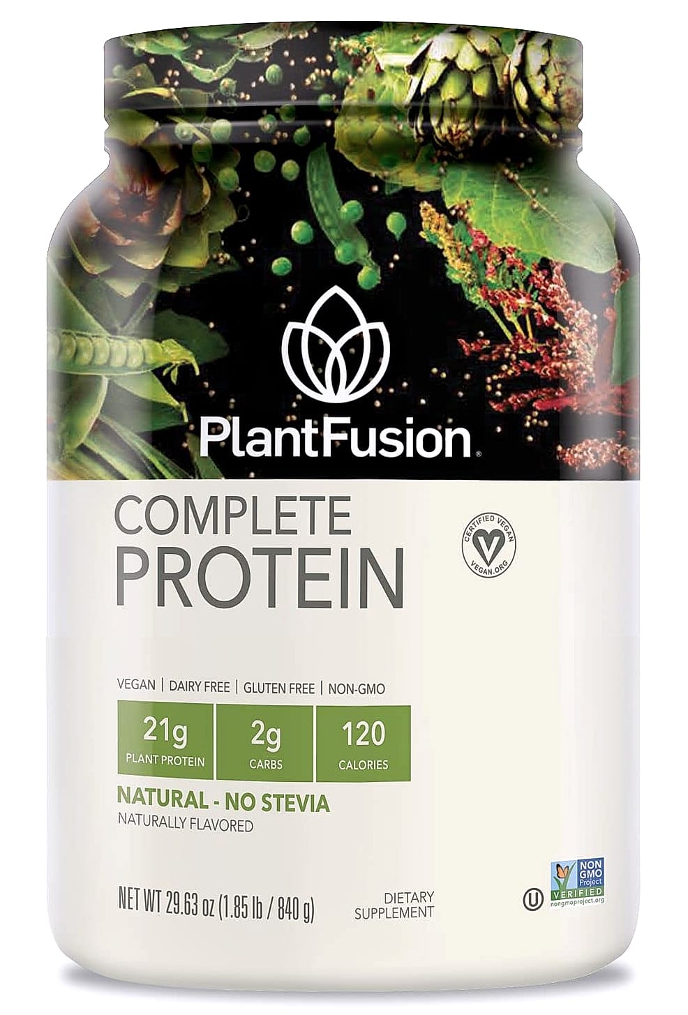 PlantFusion Complete Vegan Protein Powder Vanilla Bean 2 lb
