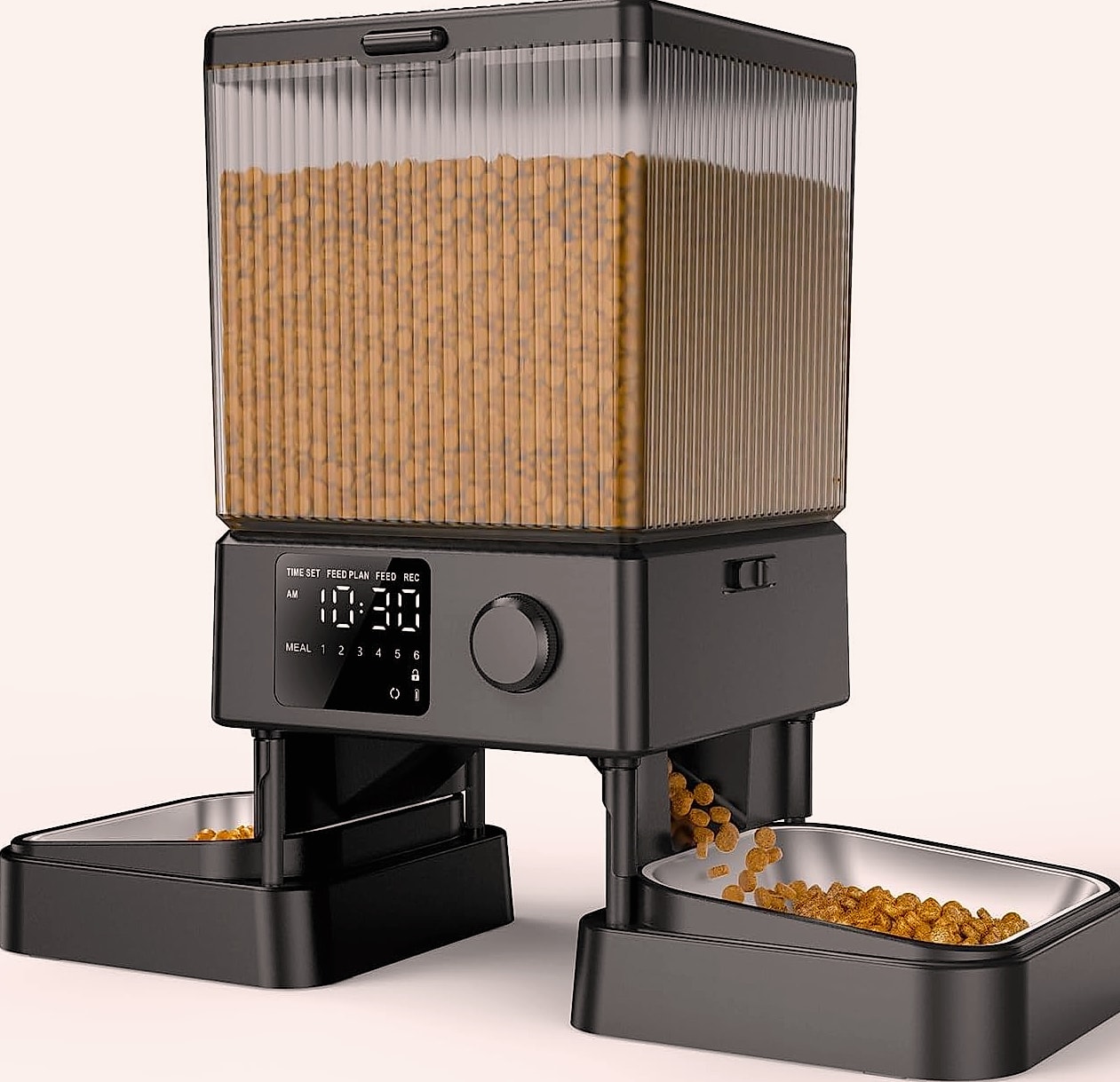 oneisall Automatic Cat Feeder for 2 Cats, 5L Timed Dispenser