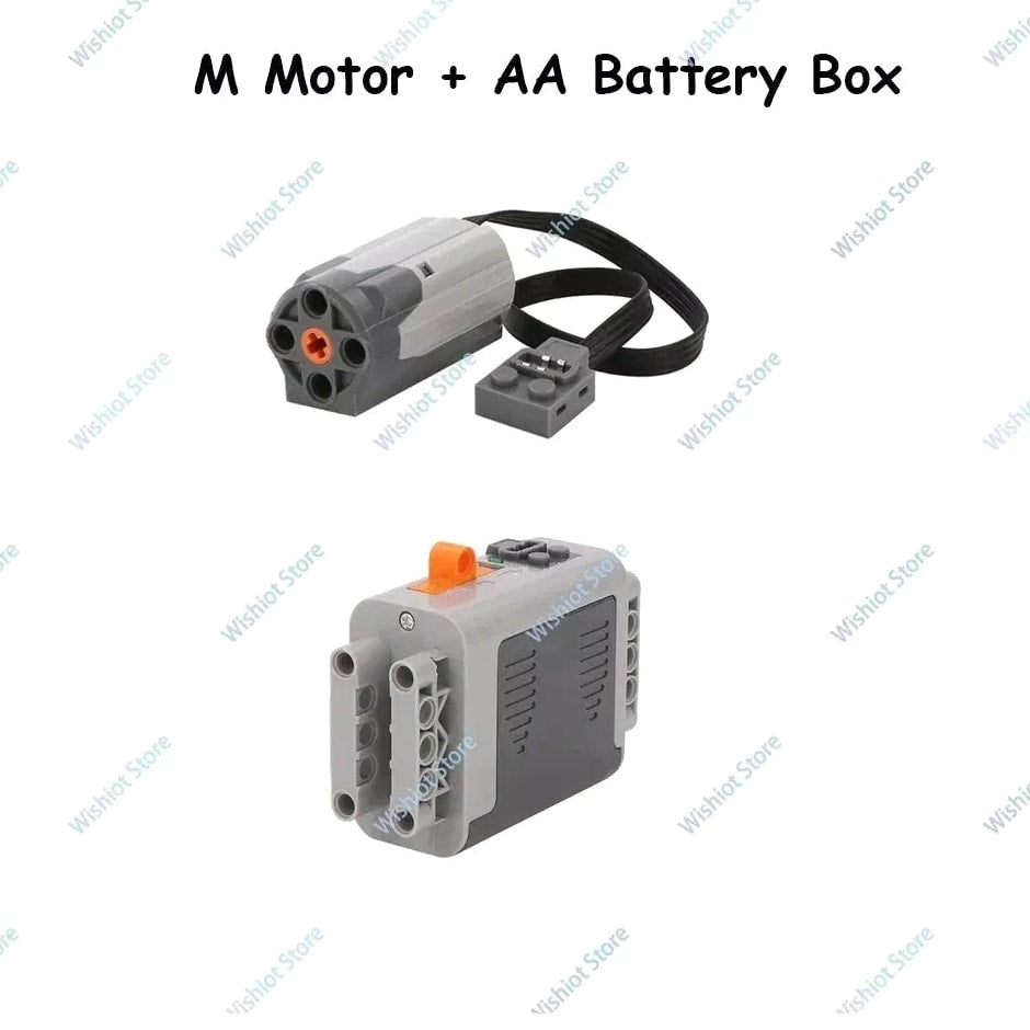 5 Pcs MOC Power Functions M Motor Battery Box Remote Receiver Set PF Technix