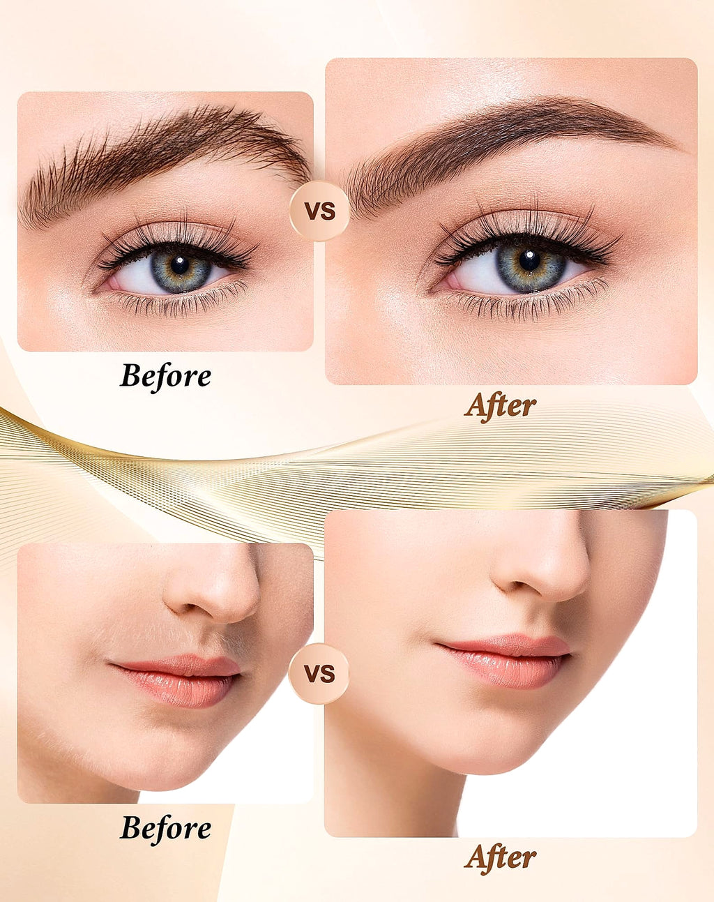 Bissuuy 2-in-1 Eyebrow Trimmer and Face Shaver for Women