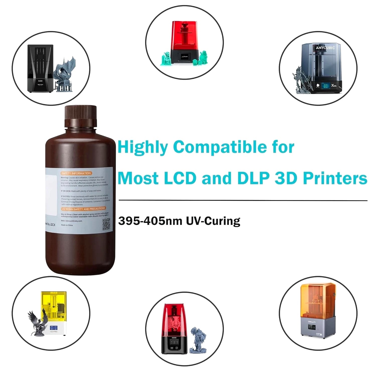 Antinsky Temporary Dental Model Resin for DLP LCD 3D Printer Resin, 405nm High