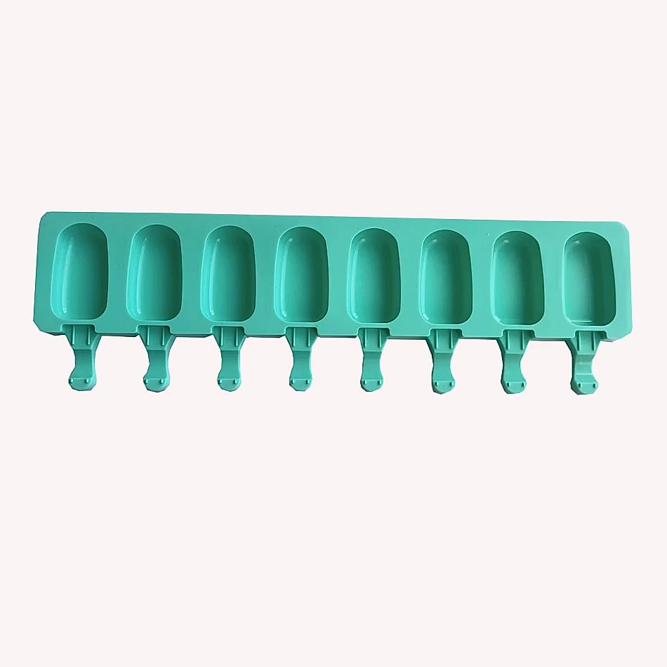 8-Hole Silicone Popsicle Mold for Homemade Ice Cream and Fruit Juice