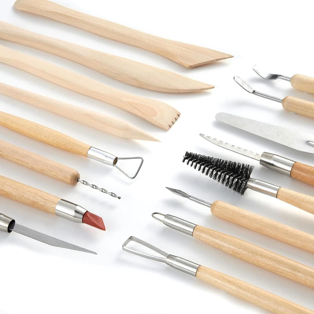 44-Piece Pottery Tools Set with Carrying Case
