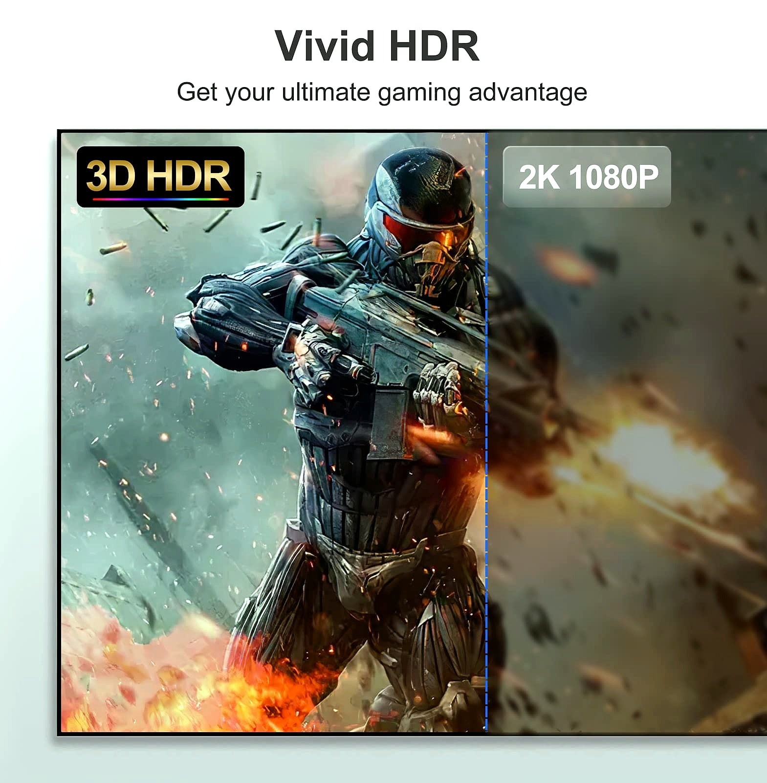 UVOOI 1ft HDMI 2.0 Cable 2-Pack, 4K@60Hz High Speed