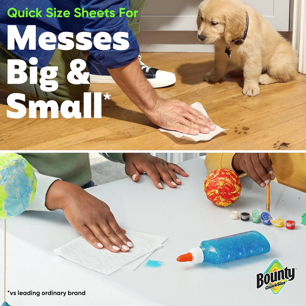 Bounty Quick Size Paper Towels, White, 8 Family Rolls