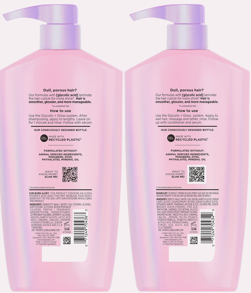 L'Oreal Paris Elvive Glycolic Gloss Shampoo and Conditioner Set