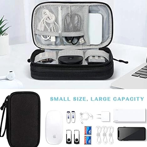 Small Electronics Carrying Case Bag Gadgets Organizer Pouch for Tech Accessories