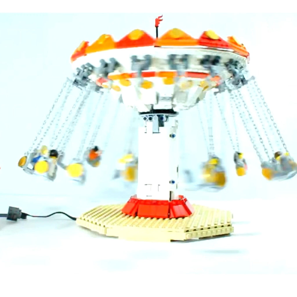 RC Swing Ride Carousel with Power Functions Motors Kits Building Toys MOC Construction