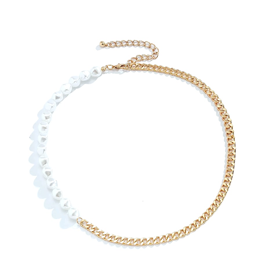 TOPGRILLZ Freshwater Pearl Stainless Steel Chain Necklace