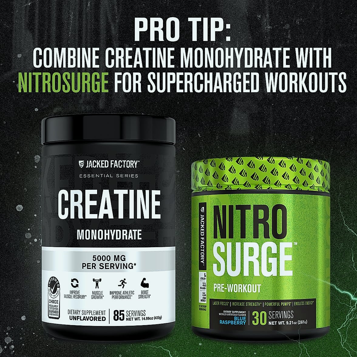 Jacked Factory Creatine Monohydrate Powder 425g Supplement